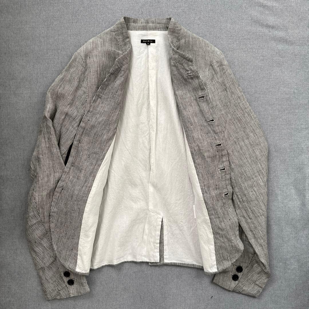 R&D.M.Co- ヘリンボーンスタンドカラージャケット