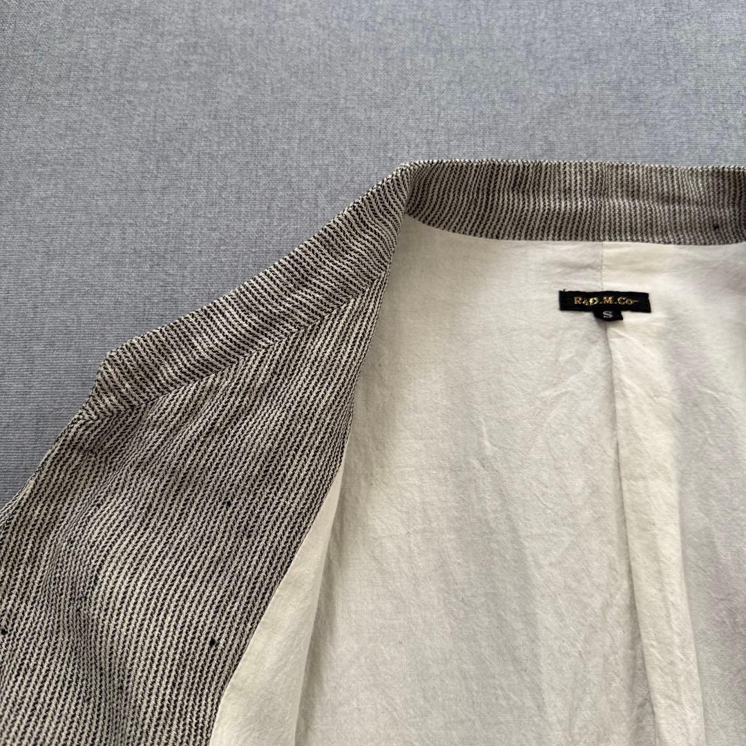 R&D.M.Co- ヘリンボーンスタンドカラージャケット