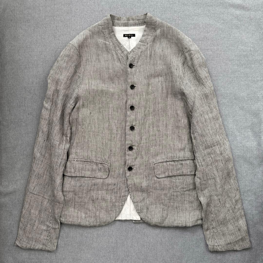 R&D.M.Co- ヘリンボーンスタンドカラージャケット