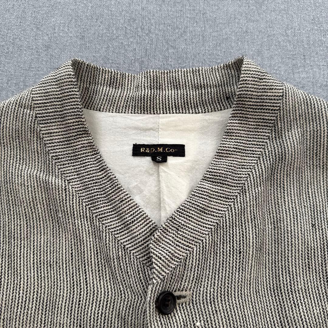 R&D.M.Co- ヘリンボーンスタンドカラージャケット