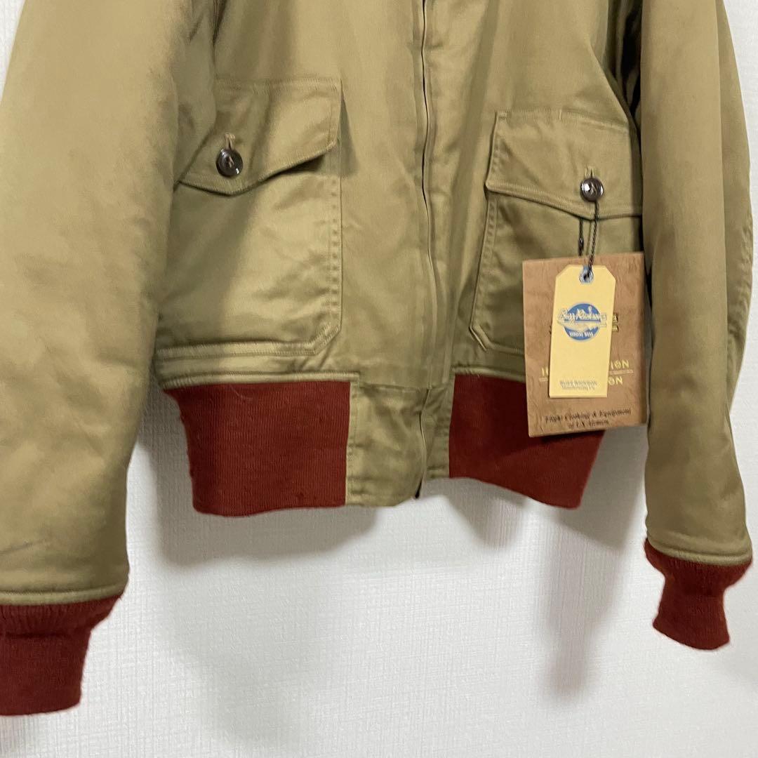 バズリクソンズ　USAF フライトジャケット　B-10 赤リブ　襟ボア　40