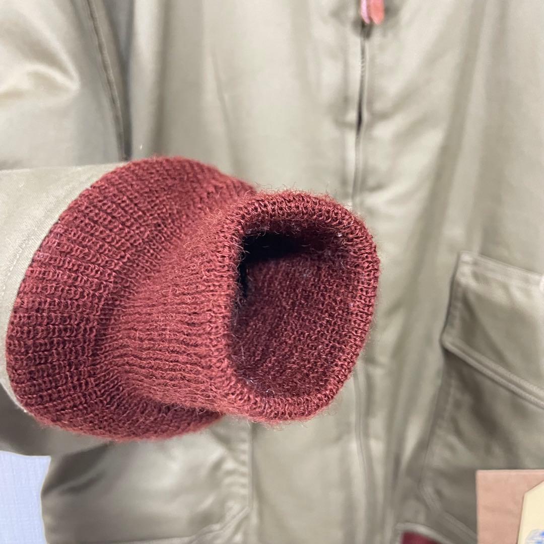 バズリクソンズ　USAF フライトジャケット　B-10 赤リブ　襟ボア　40