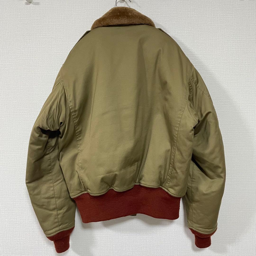 バズリクソンズ　USAF フライトジャケット　B-10 赤リブ　襟ボア　40