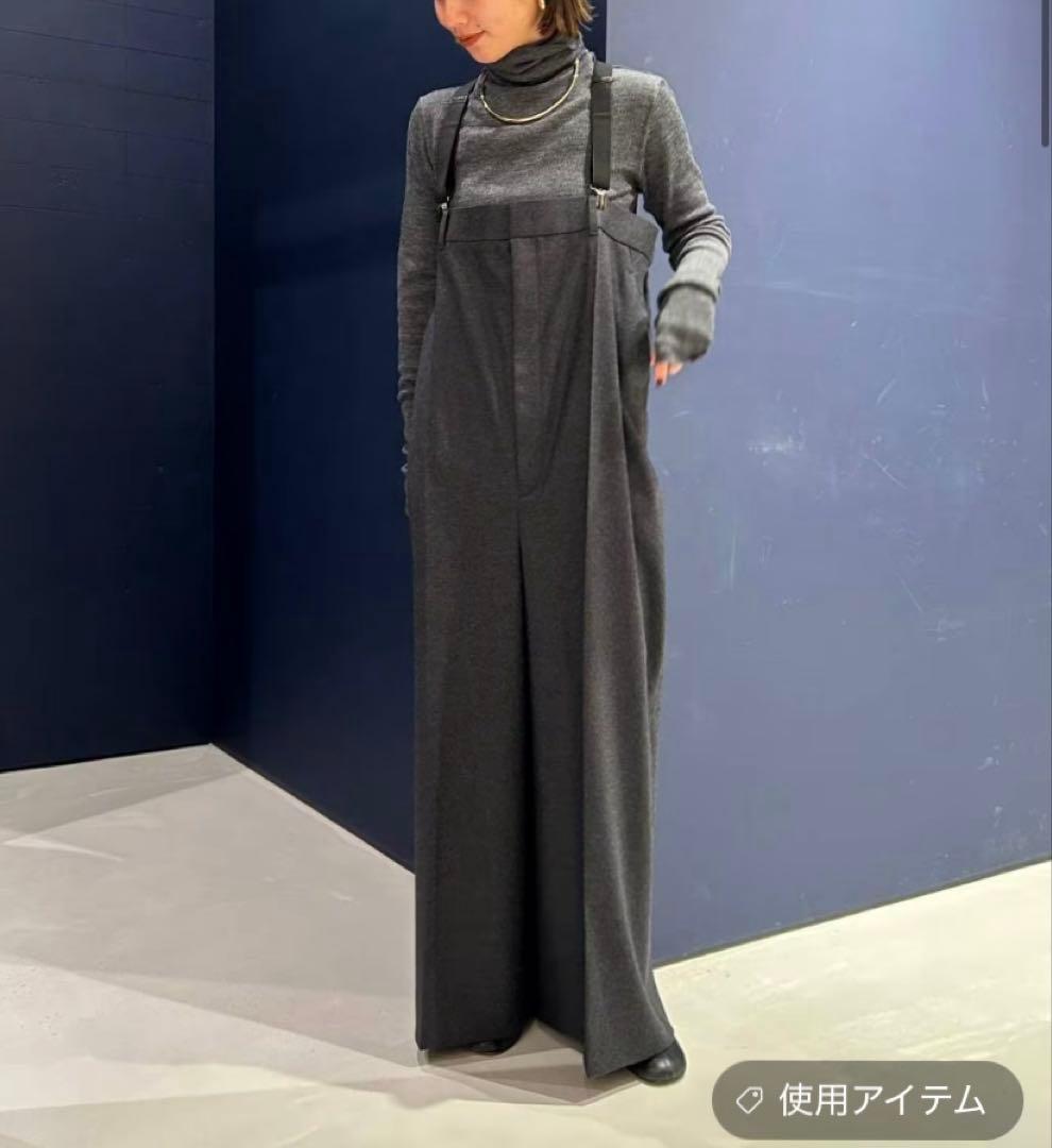 カレンソロジー　ウールサロペットパンツ　グレー