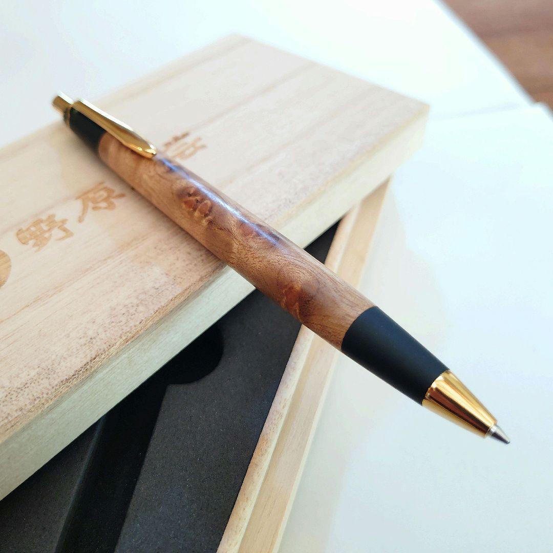 【野原工芸】マーブルウッド シャープペンシル（旧型／ゴールド）