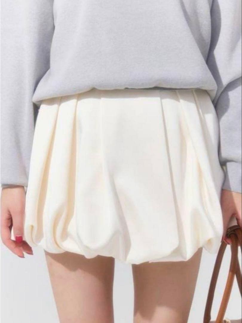 eimy istoire サテン バルーンスカート アイボリー M 新品未使用