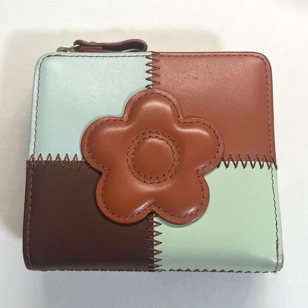 MARY QUANT マリークヮント パッチワークウォレット 二つ折り財布