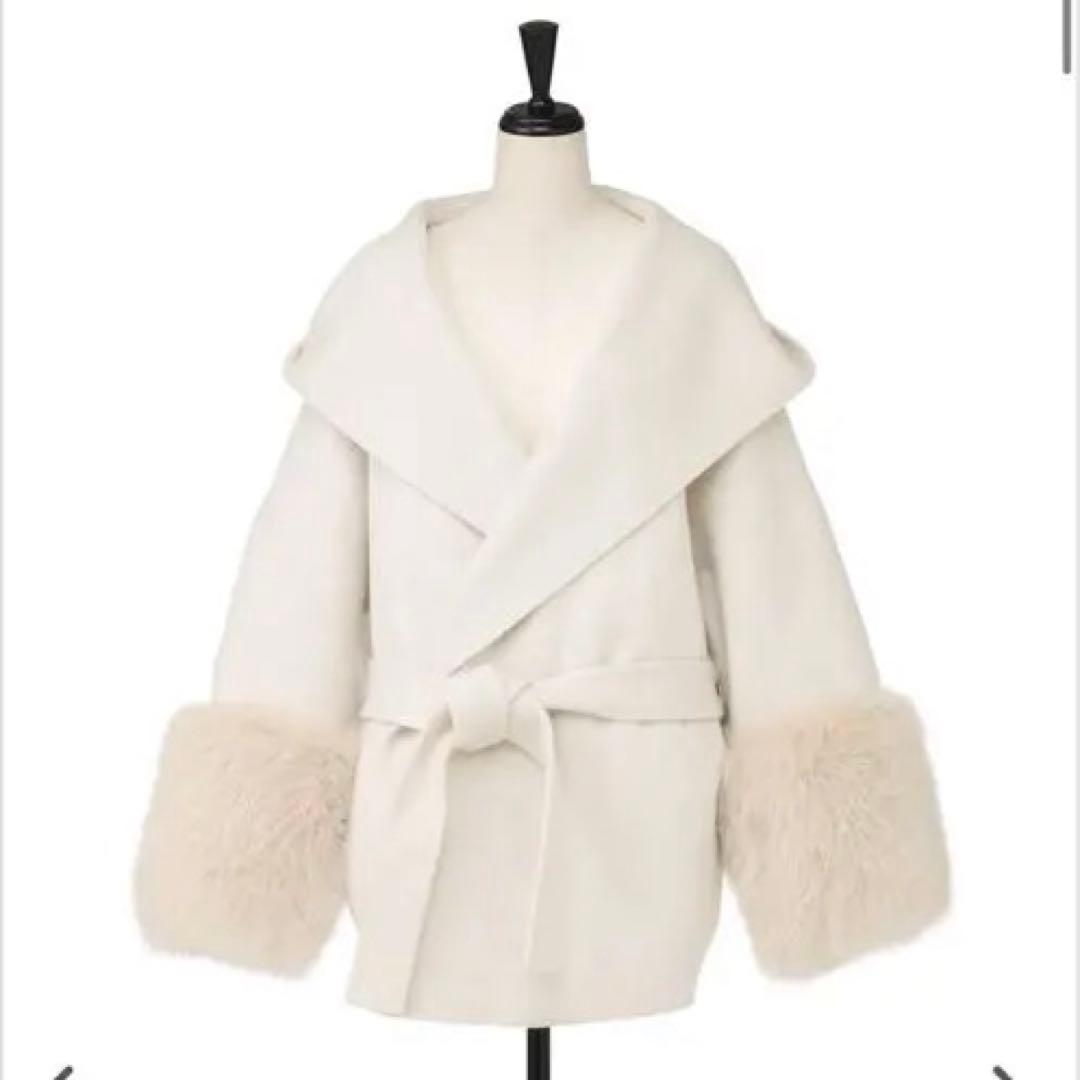 フード付き foxファーコート