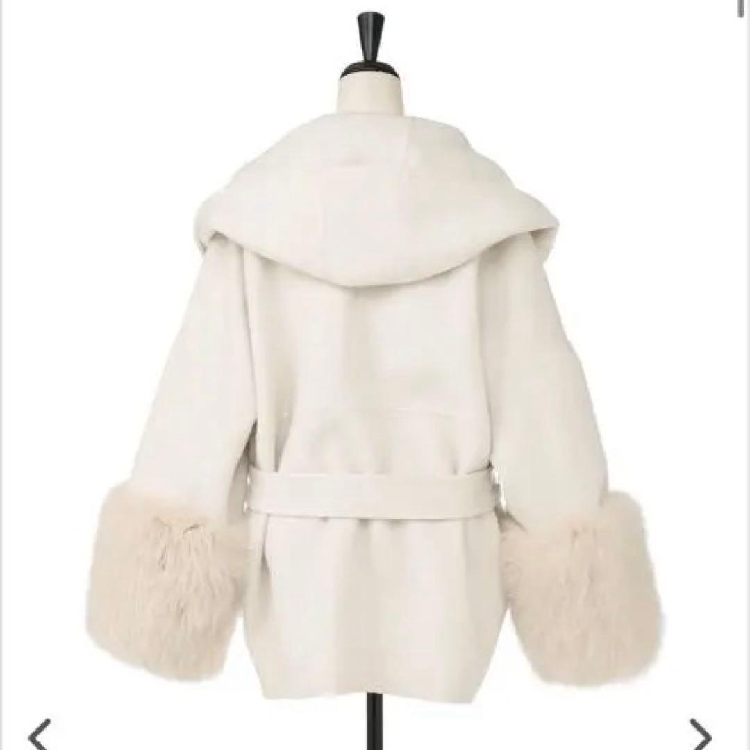 フード付き foxファーコート