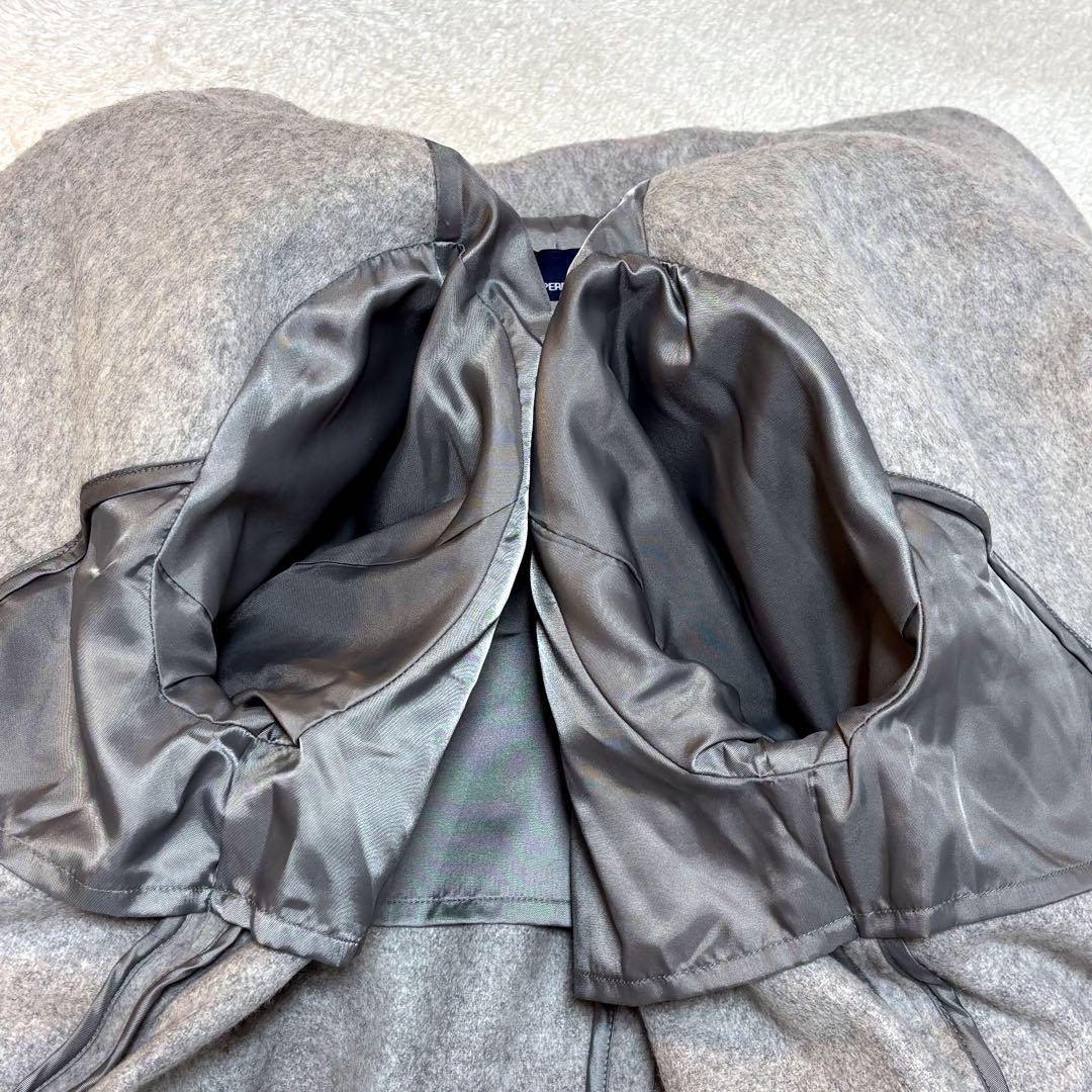 【タグ付新品】フレッドペリー ウールモッサ ベルト付きチェスターコート グレー