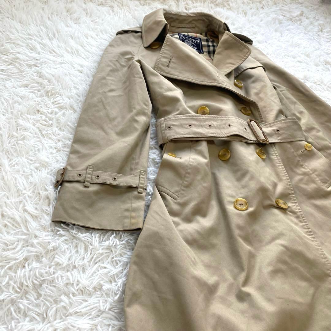 バーバリーズ　トレンチコート　ロング　裏地　ノバチェック　ベルト　ベージュ
