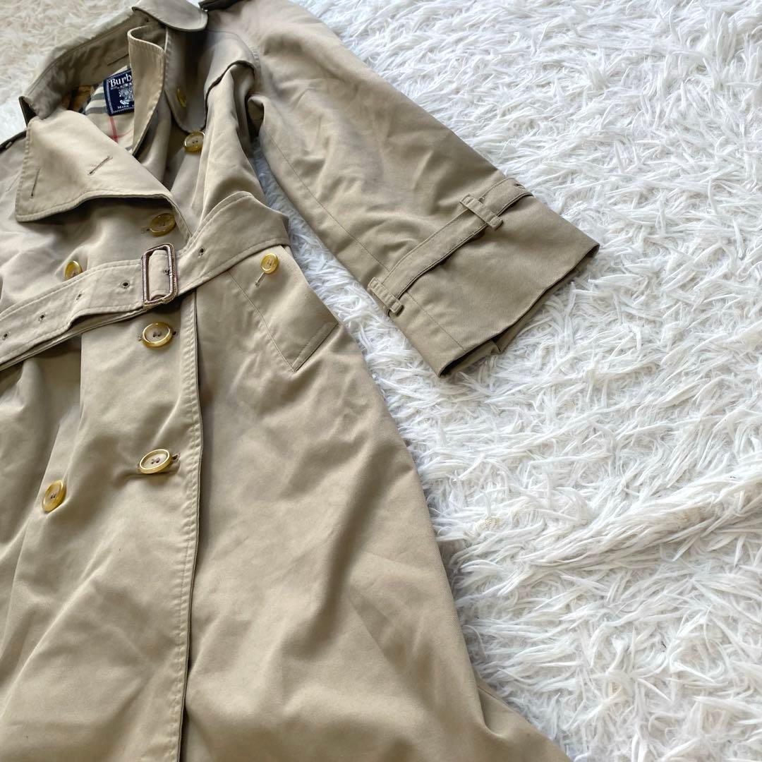 バーバリーズ　トレンチコート　ロング　裏地　ノバチェック　ベルト　ベージュ