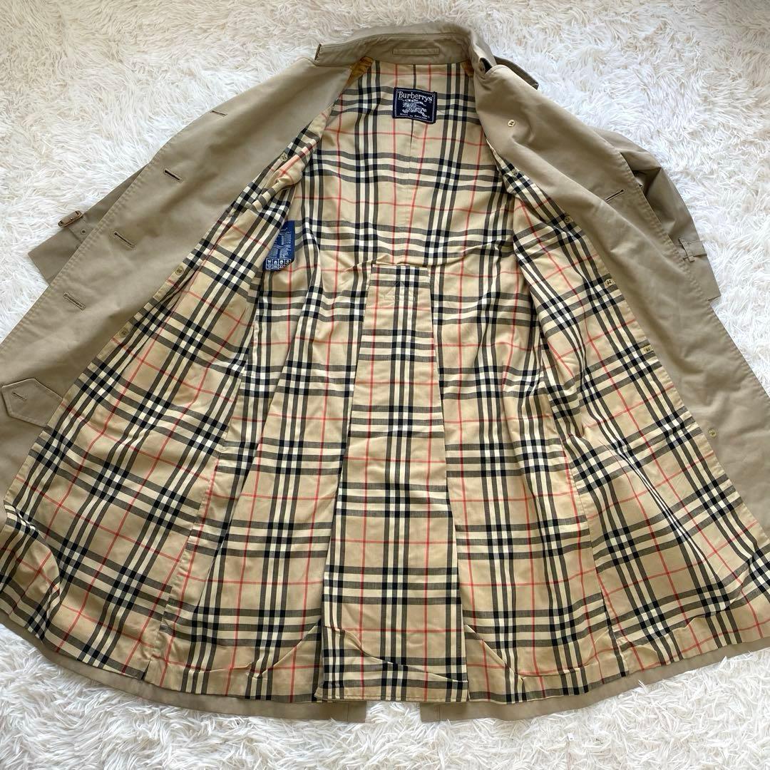 バーバリーズ　トレンチコート　ロング　裏地　ノバチェック　ベルト　ベージュ