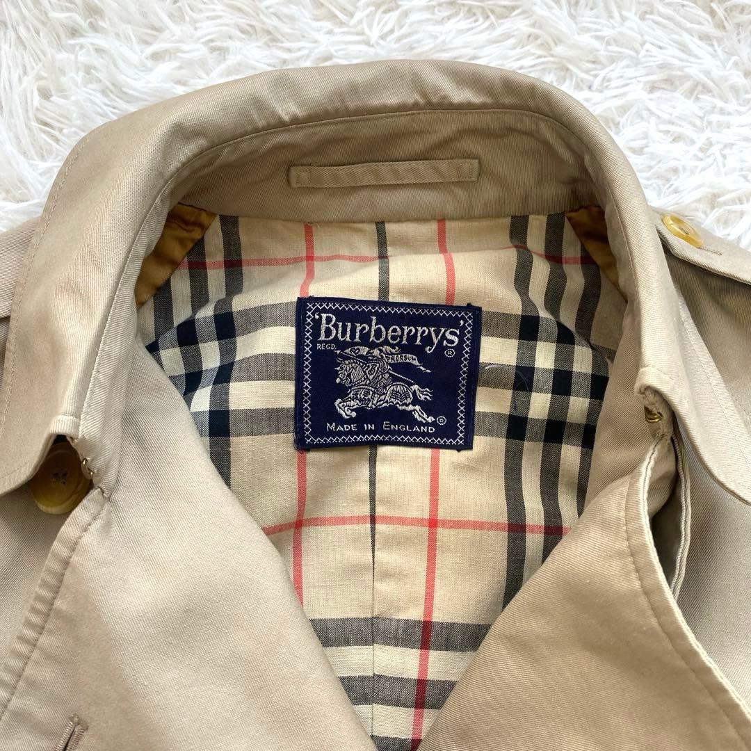 バーバリーズ　トレンチコート　ロング　裏地　ノバチェック　ベルト　ベージュ