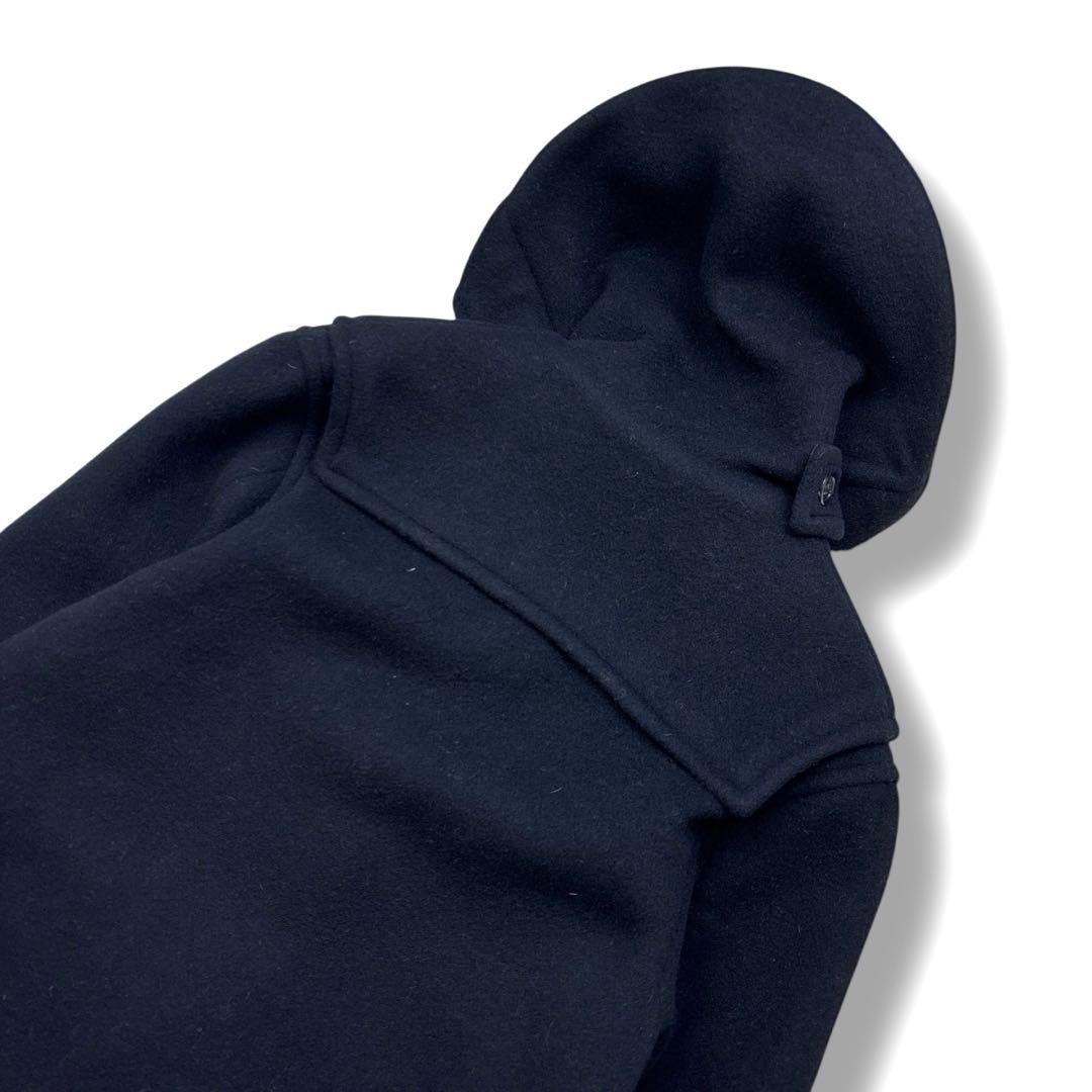 美品 バーバリー ロンドン ダッフルコート ノバチェック トグル 英国製 黒