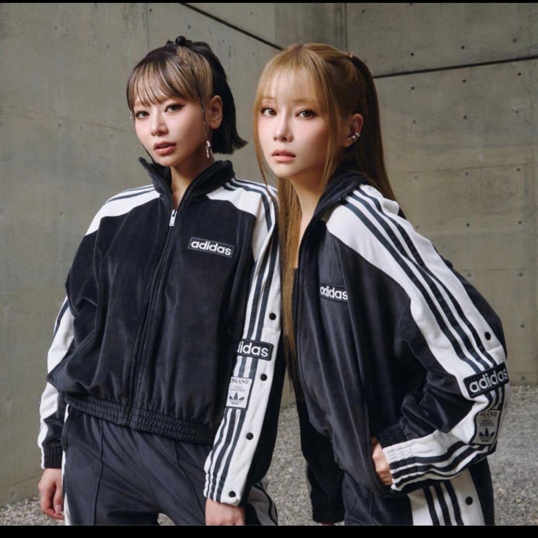 トップス adidas w adibreak velour tt Black XL