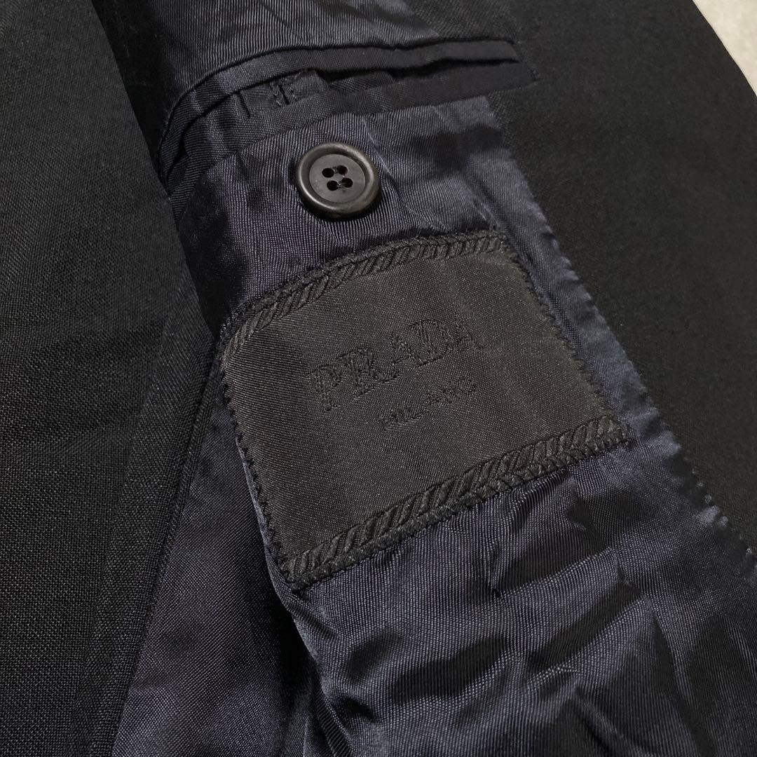 PRADA モヘア ヴァージン ウール 金ボタン 2B テーラード ジャケット