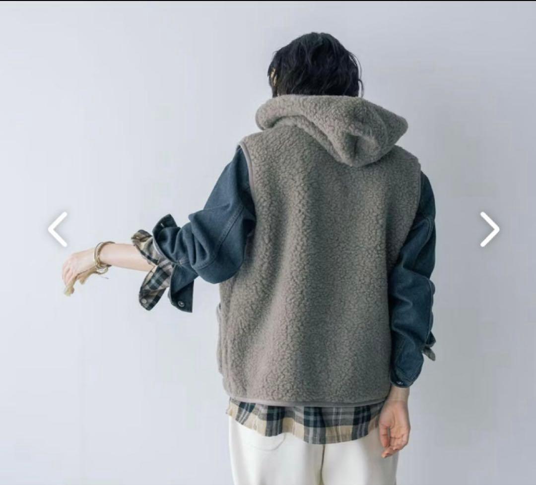 COLD BREAKER フード付きフリースベスト