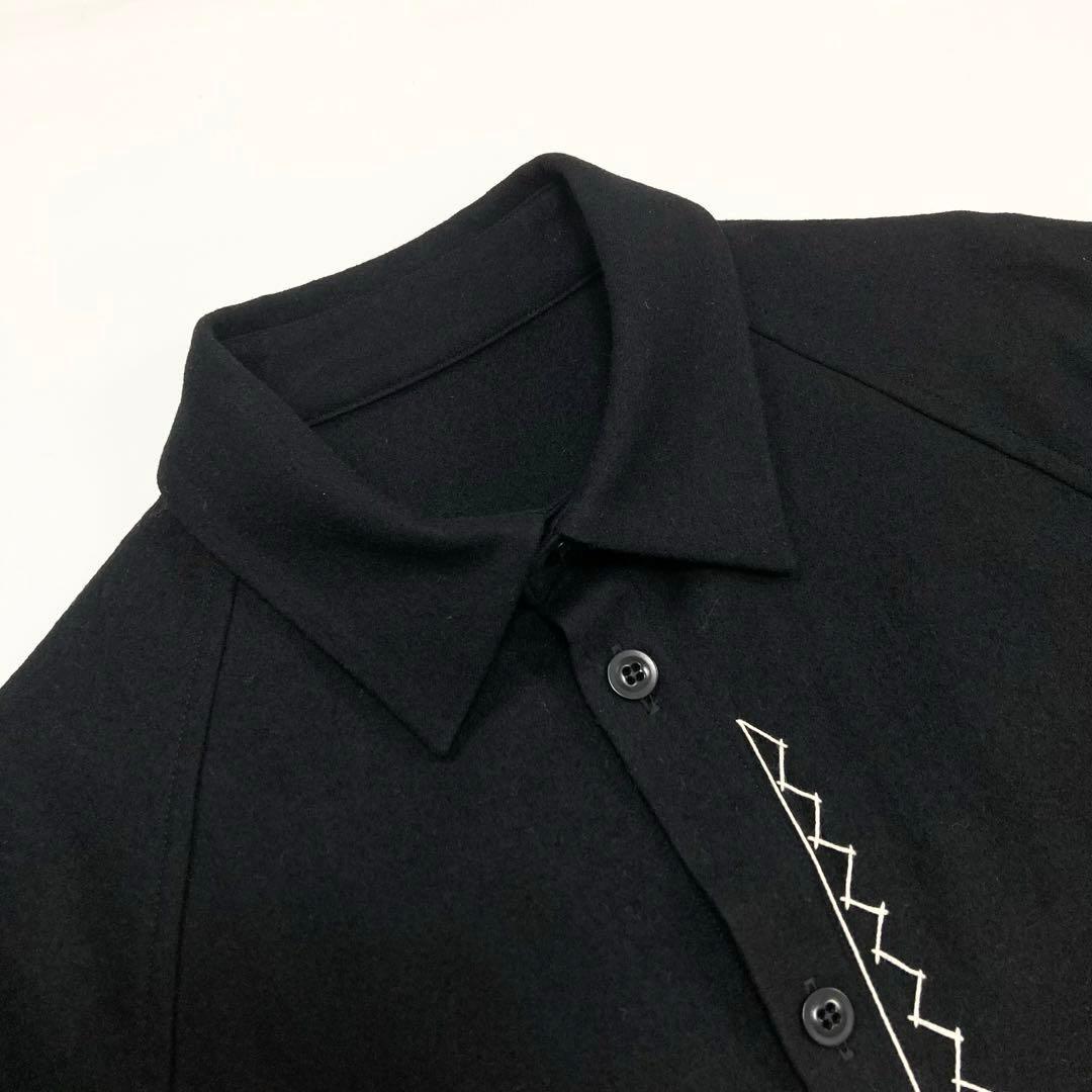 BEBEY's ワイズ 美品 ハンドステッチ シャツドレス 黒1