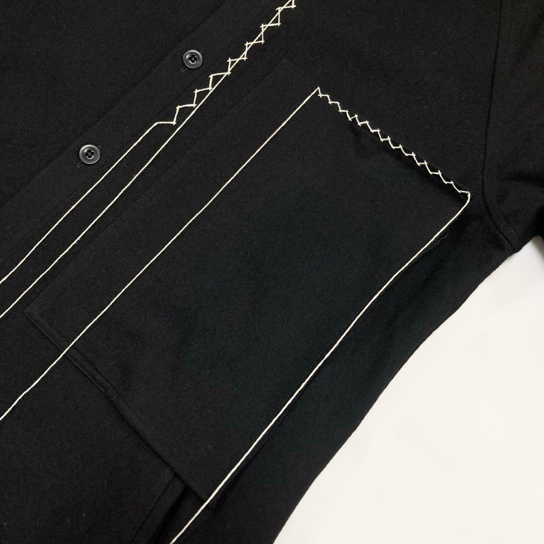 BEBEY's ワイズ 美品 ハンドステッチ シャツドレス 黒1