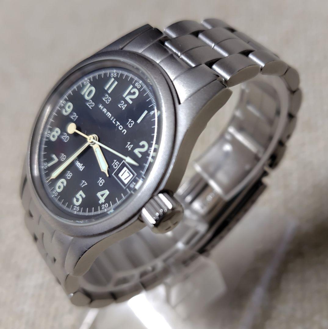 【美品】ハミルトン カ―キ　　 Ｈ683110 クォーツ 電池交換済おまけ付