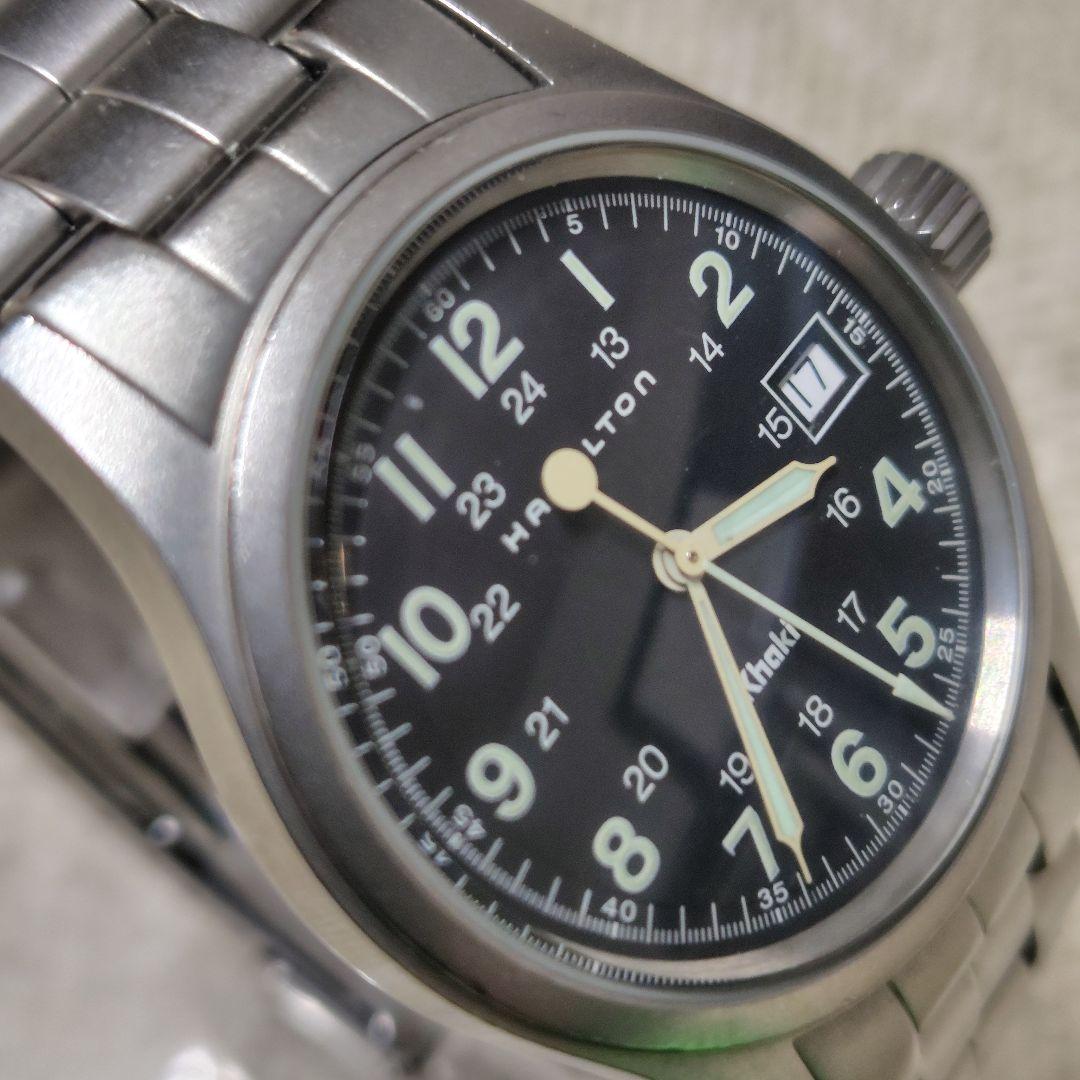 【美品】ハミルトン カ―キ　　 Ｈ683110 クォーツ 電池交換済おまけ付