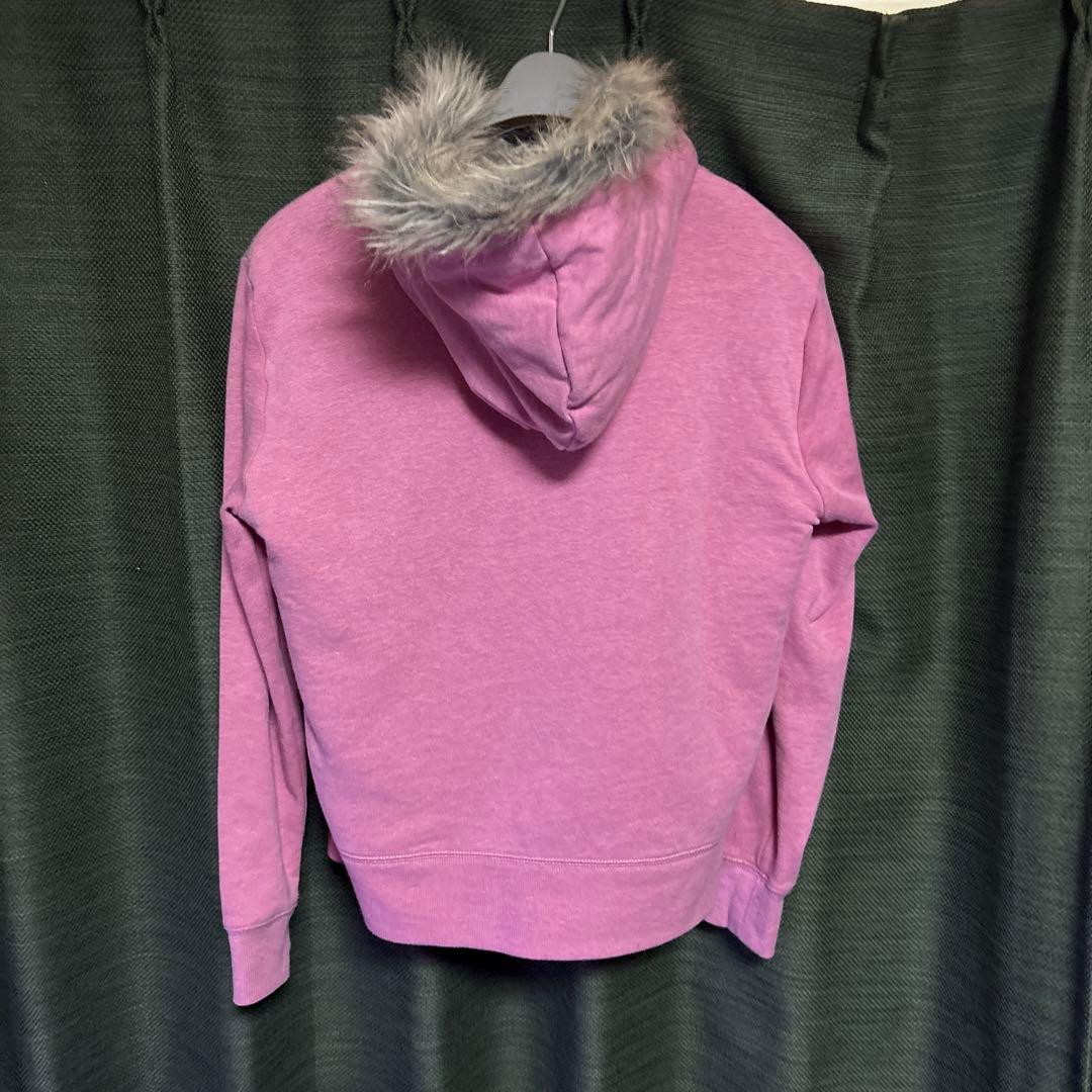 GAP フード付きジップアップパーカー ピンク　swag
