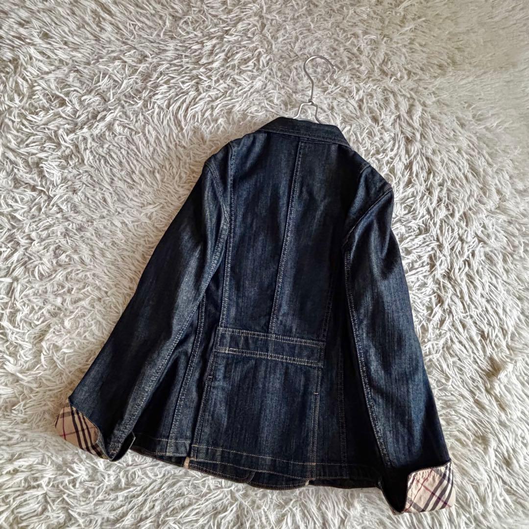 希少 バーバリー ロンドン デニム ジャケット 44 大きいサイズ ノバチェック