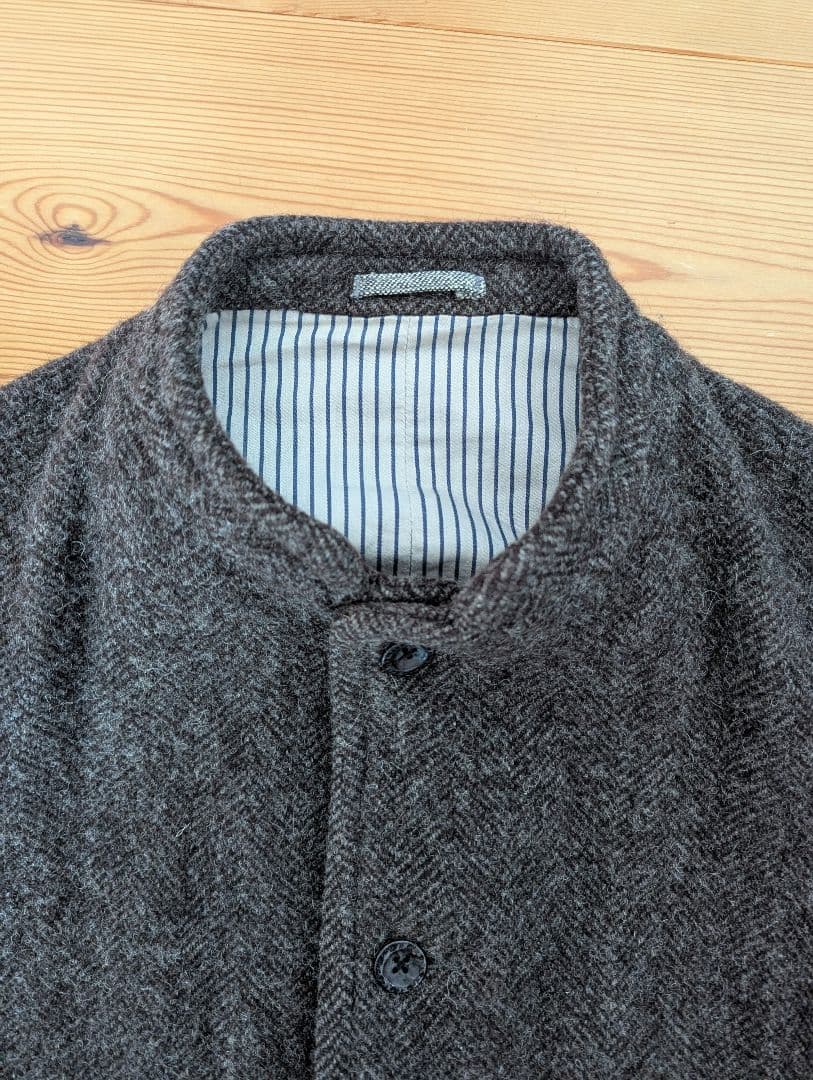 45R ツィードウール スタンドネックベスト 大きめサイズ ユニセックス