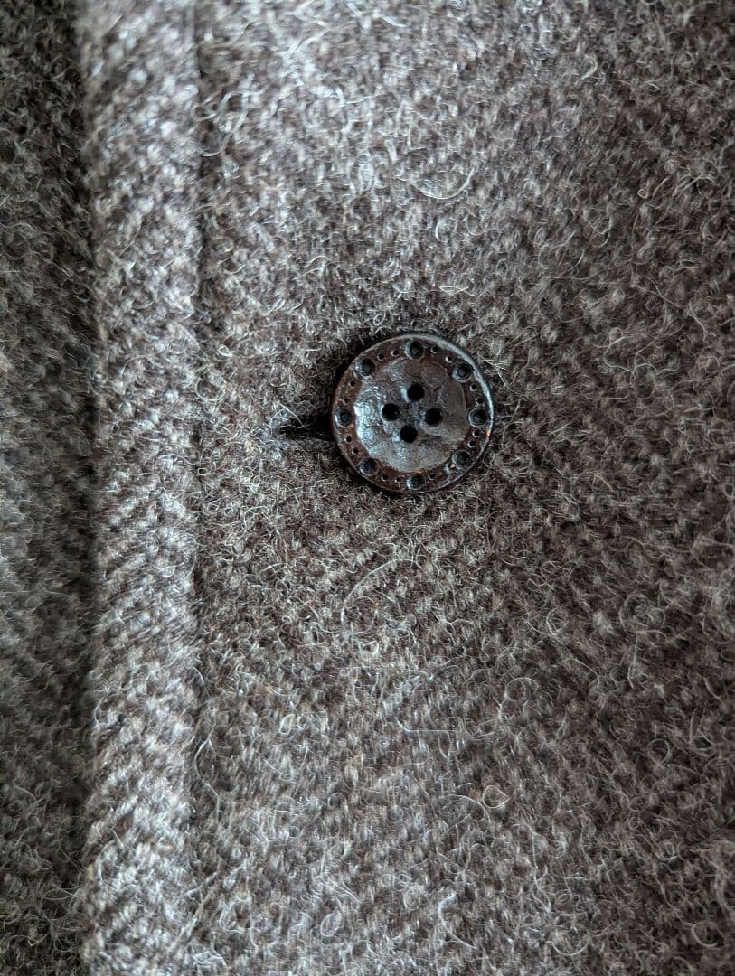 45R ツィードウール スタンドネックベスト 大きめサイズ ユニセックス