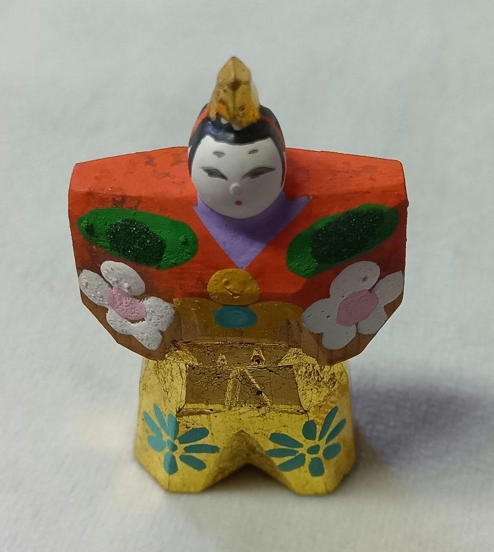 一刀彫　立雛　神泉　御雛　ひな人形　共箱　豆雛人形　ひなまつり　レトロ