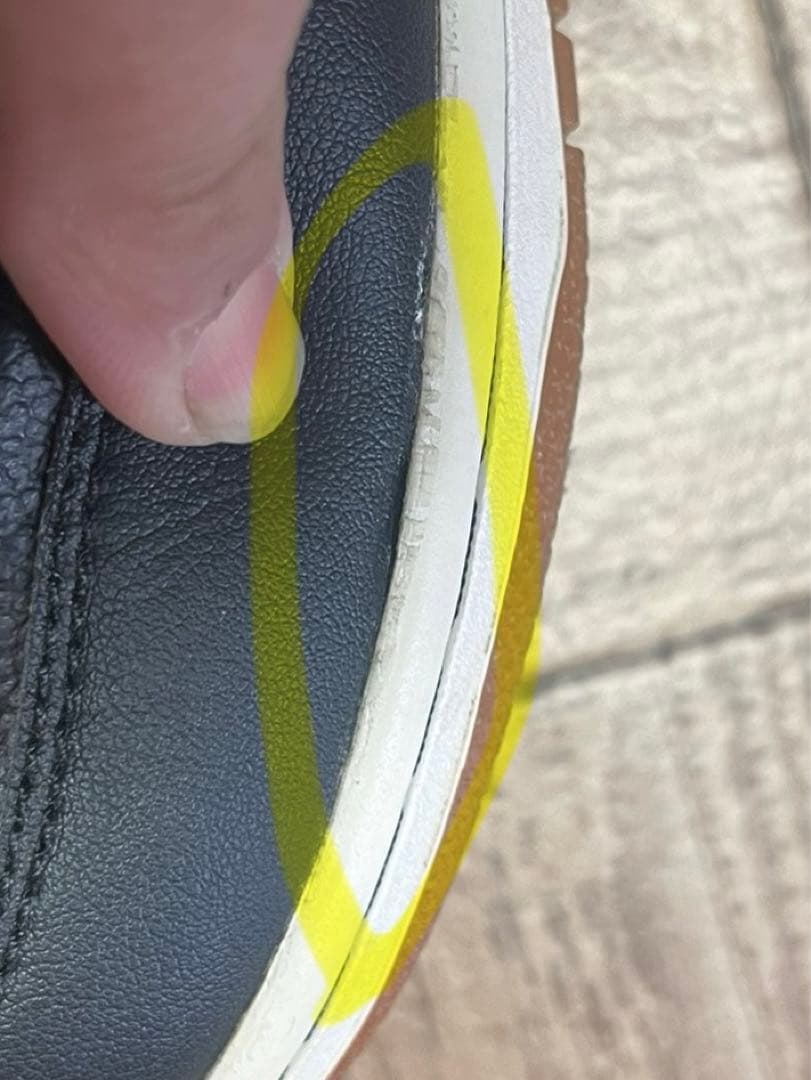 訳ありNike ダンク ゴルフシューズ 黒/茶 替え鋲付き