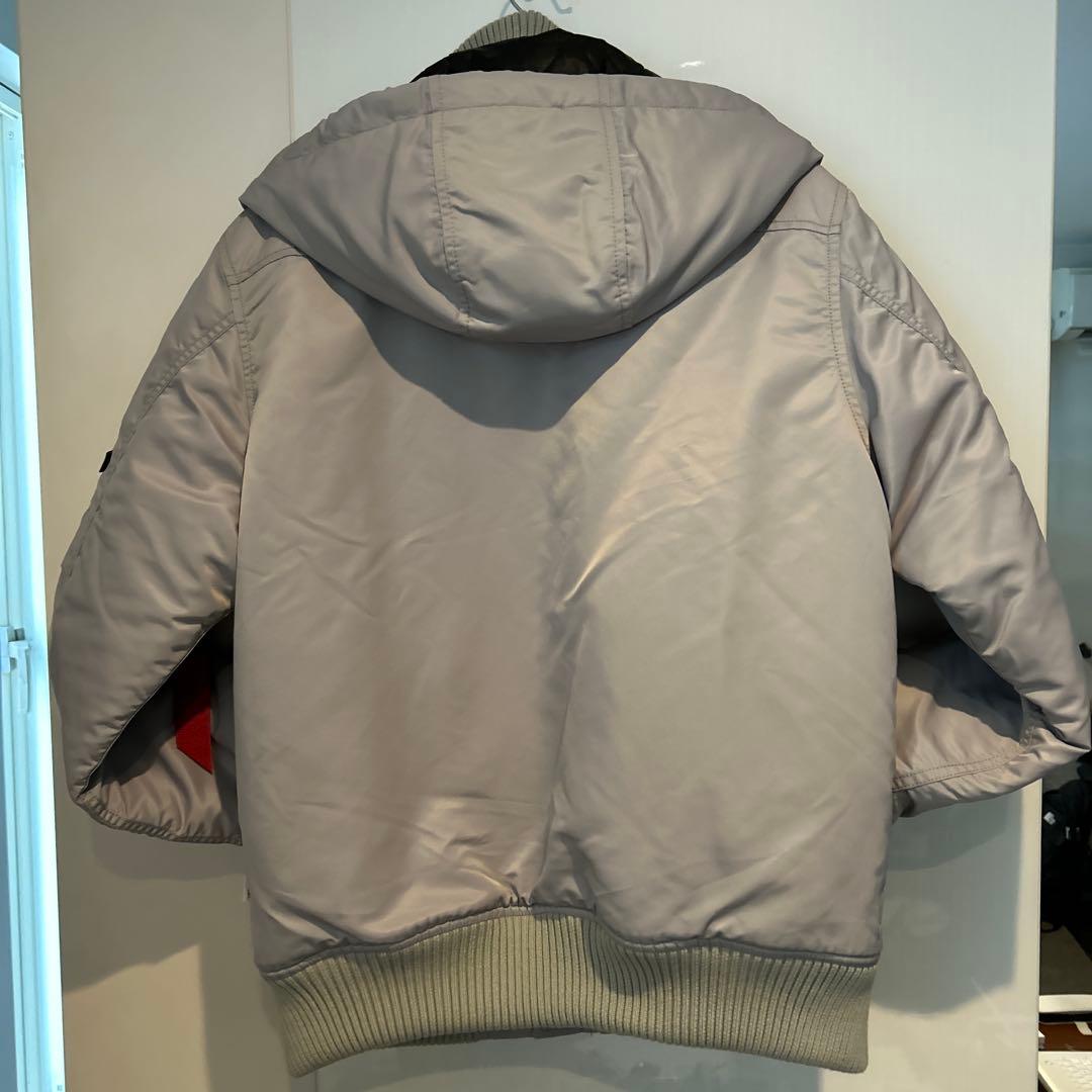 ALPHA INDUSTRIES MA-1ジャケット グレー フード付き
