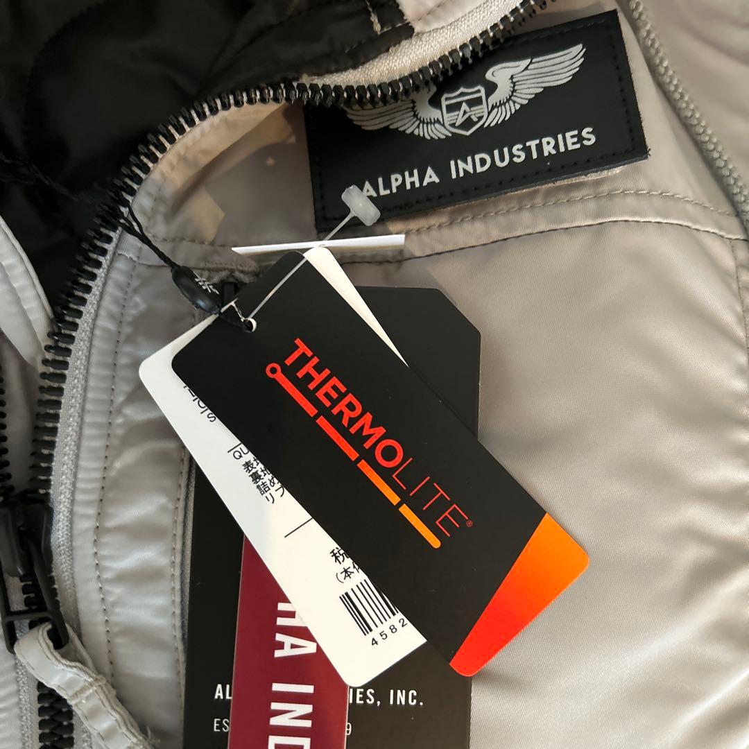 ALPHA INDUSTRIES MA-1ジャケット グレー フード付き