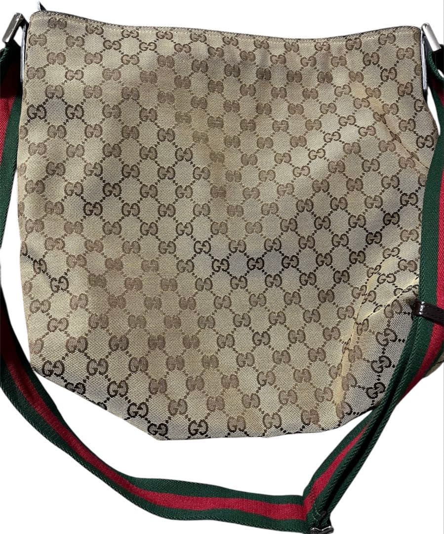 美品 GUCCI メッセンジャーバッグ シェリーライン GG キャンバス