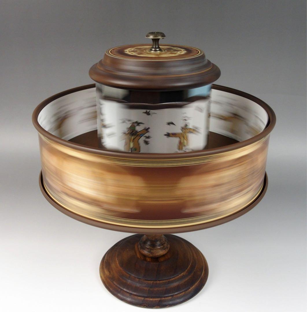 【プラキシノスコープ】アニメの原型　回転覗き絵を改良　スペイン製　視覚玩具