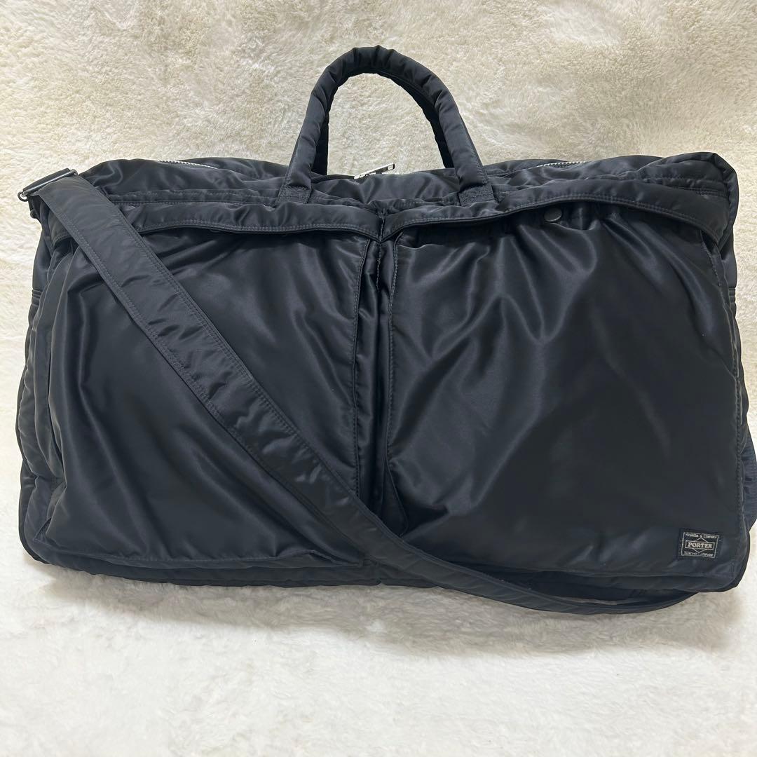 【極美品】ポーター タンカー 2way ボストンバッグ 大容量　ロゴ