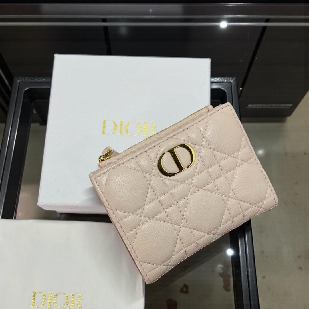 正規品＆極美品‼️ディオール カロ ダリア ウォレット カナージュ 二つ折り財布