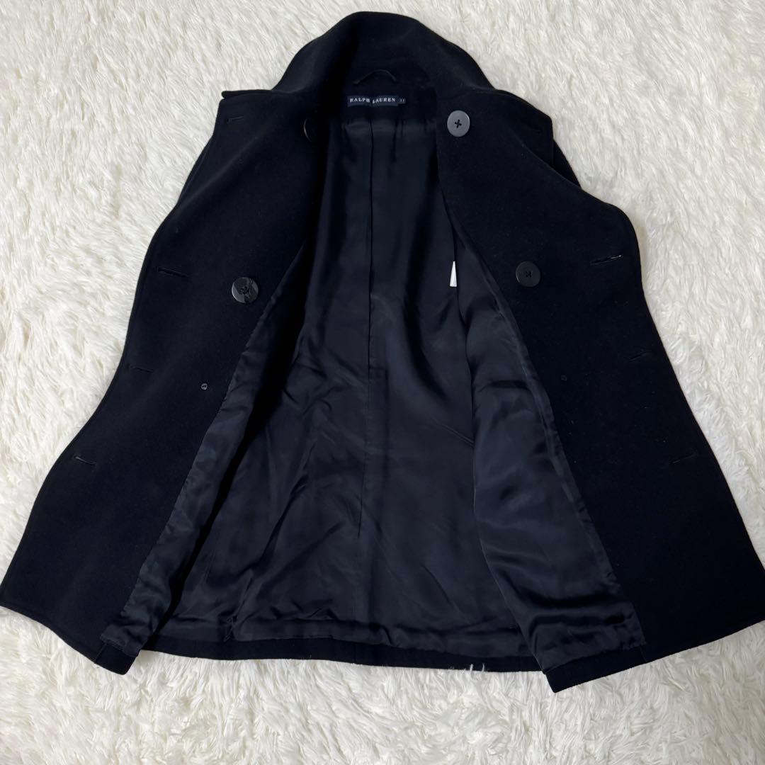 ラルフローレン ウール Pコート レディース M サイズ ブラック 日本製