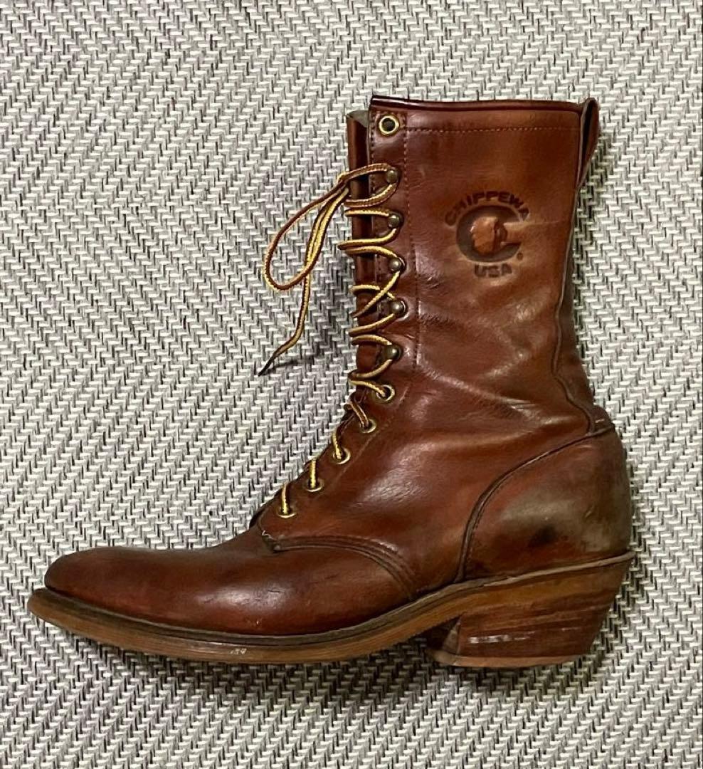 CHIPPEWA チペワ　ロガーブーツ 70〜80年代　プリント黒タグ