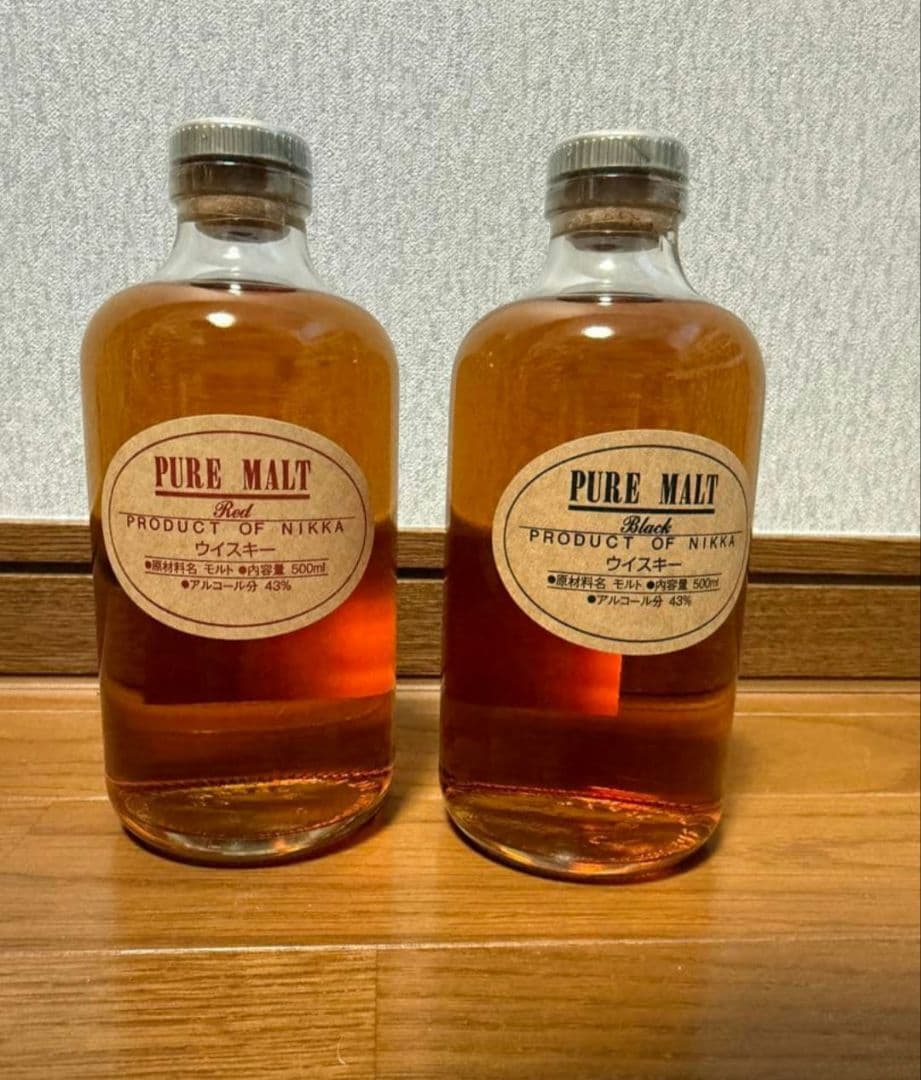 ピュアモルト　レッド・ブラック　２本セット　宮城峡　余市　蒸留所限定