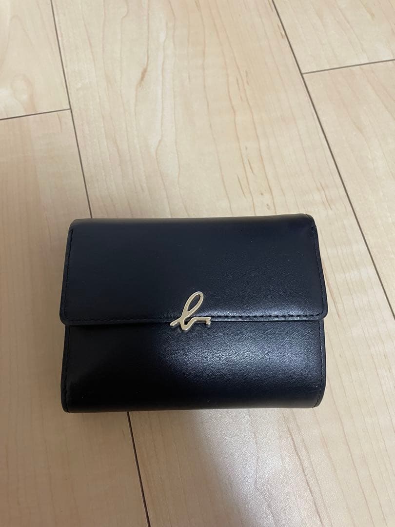 agnès b. アニエスベー ミニウォレット 二つ折り財布 ブラック