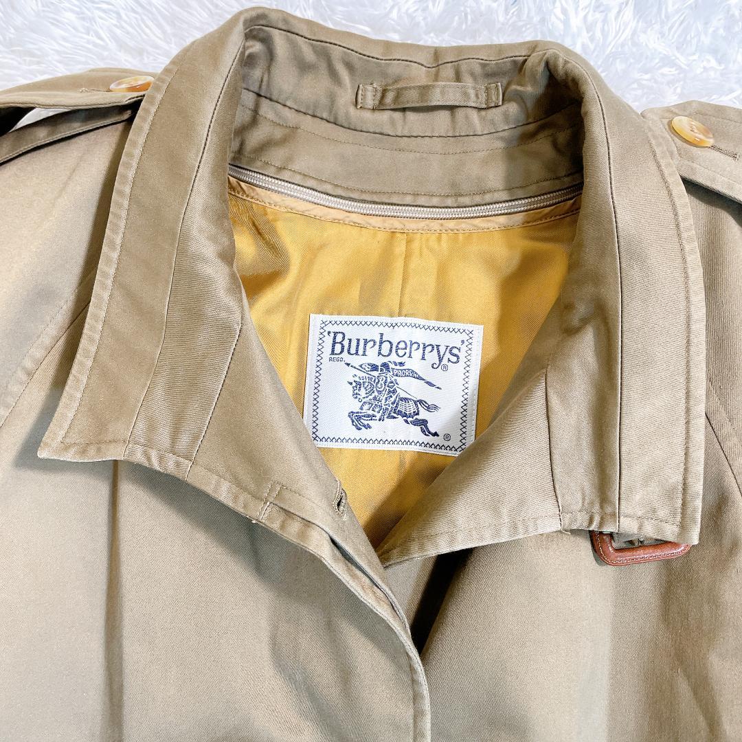 【美品】バーバリー ステンカラーコート ノバチェック マキシ丈 ライナーベルト付