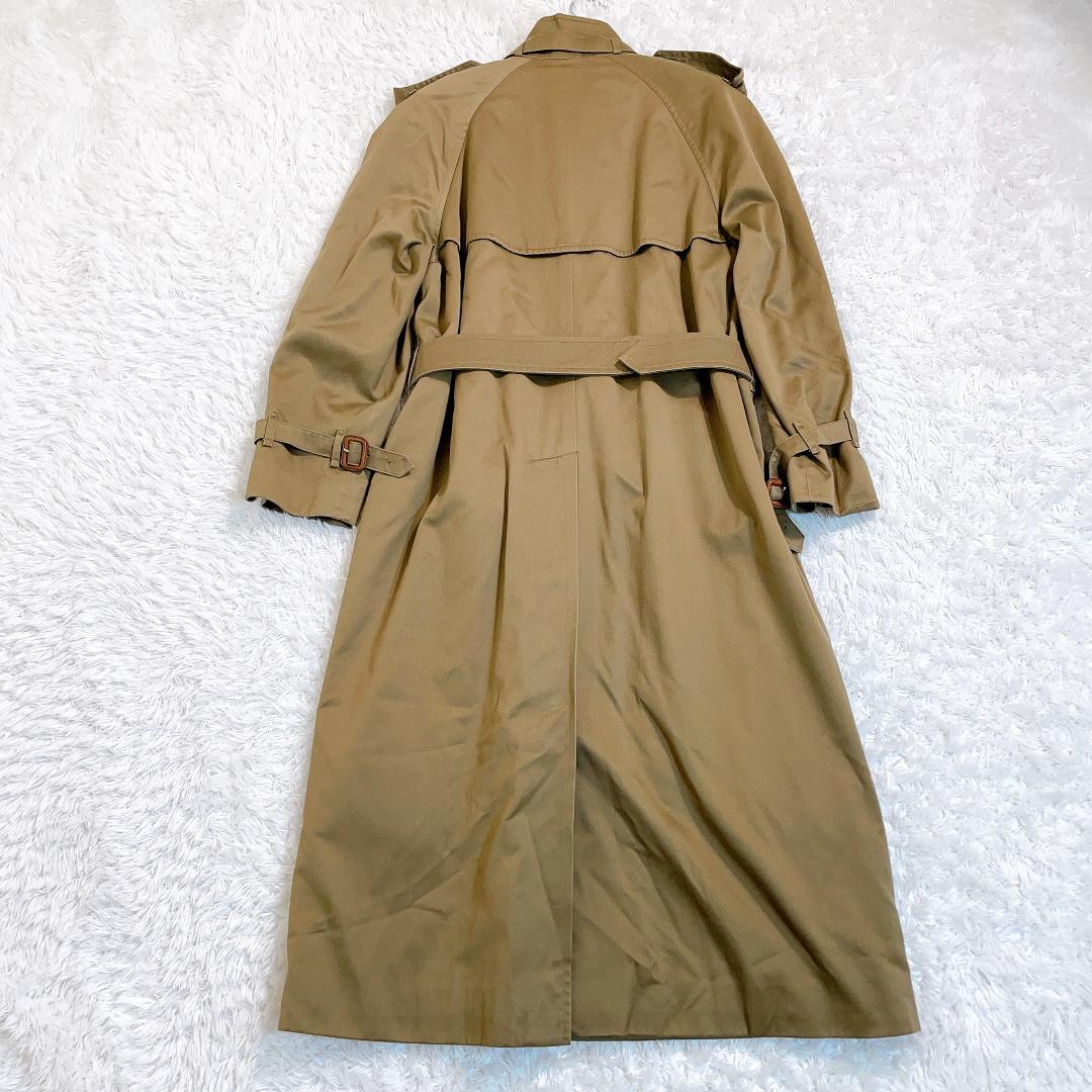 【美品】バーバリー ステンカラーコート ノバチェック マキシ丈 ライナーベルト付