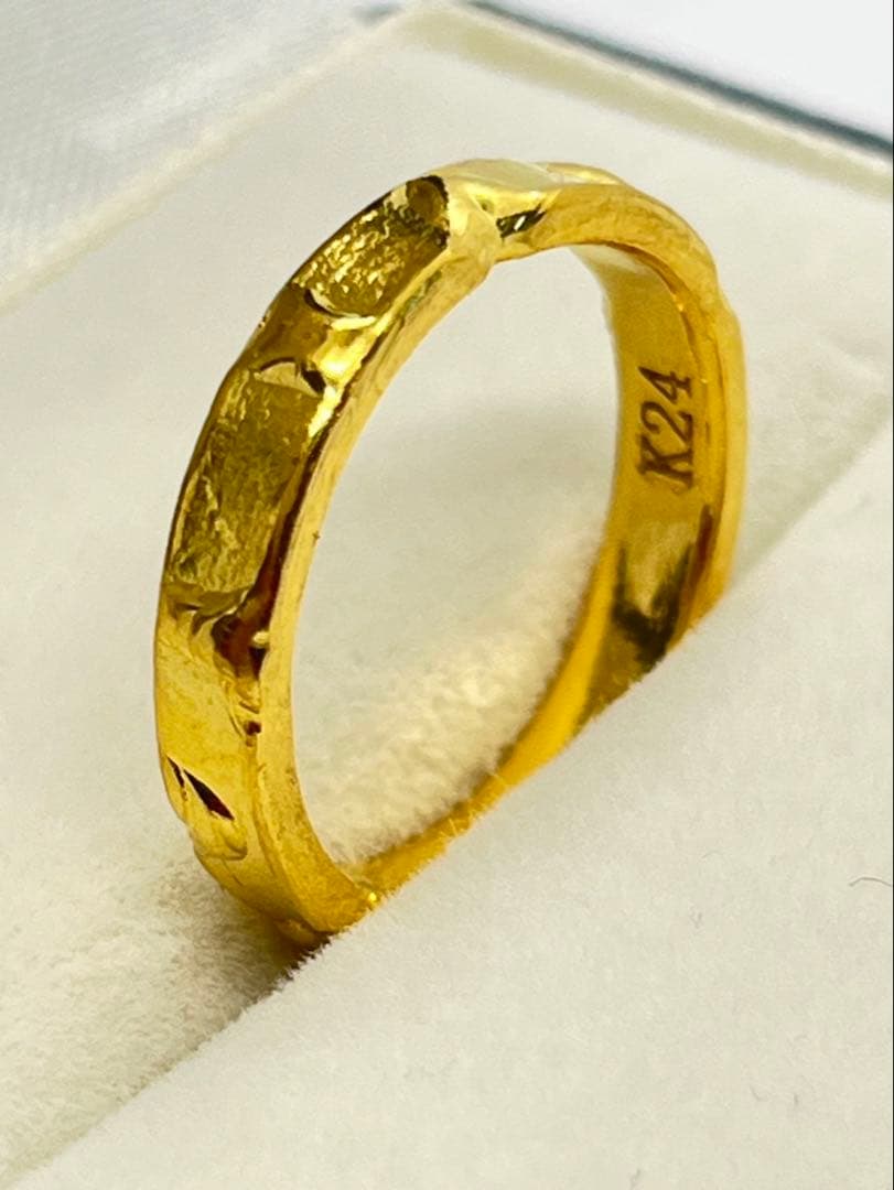 K24 純金 メルトリング 5.42g指輪 リング 刻印あり ハンドメイド
