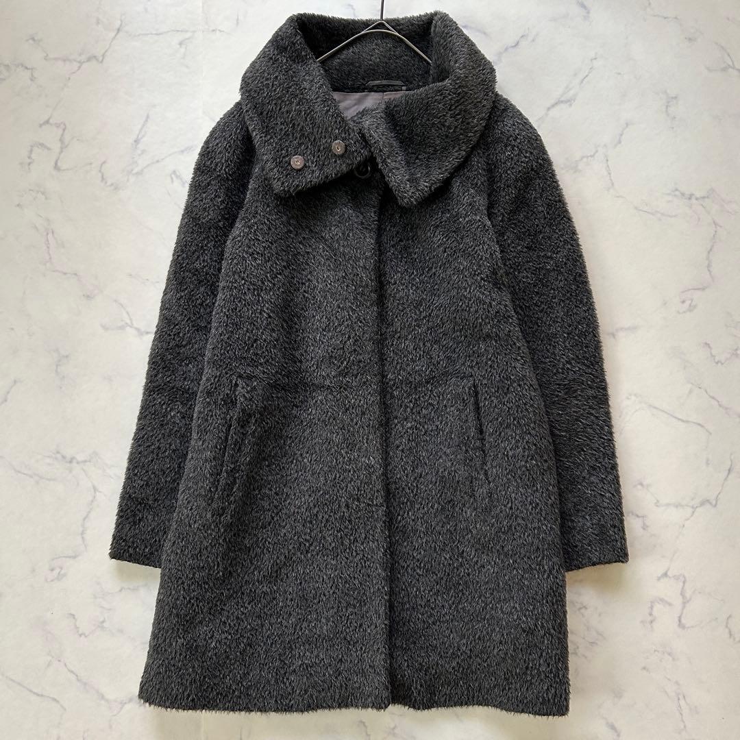 マックスマーラ 高級アルパカ混 シャギーコート テディ 女優襟