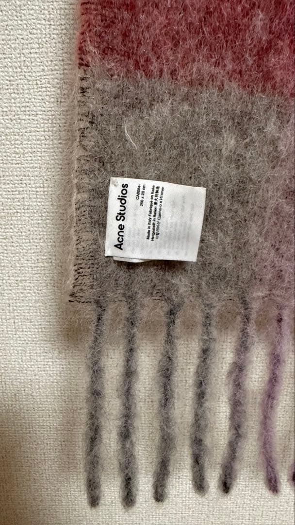 (正規品)Acne Studios モヘアチェックスカーフ