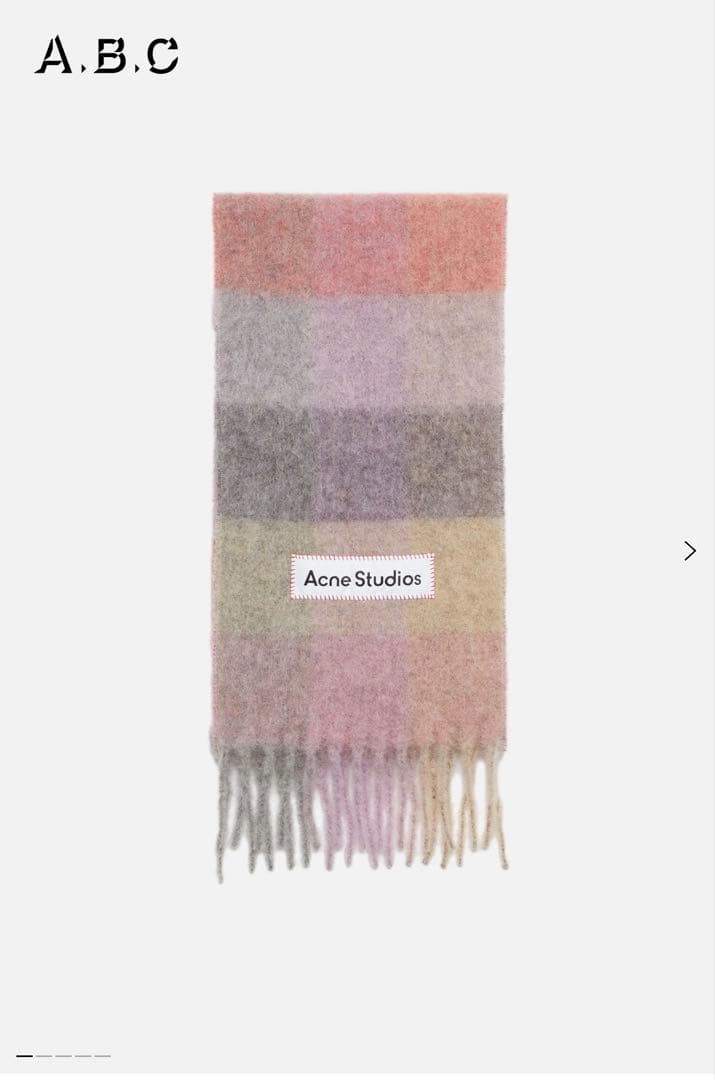 (正規品)Acne Studios モヘアチェックスカーフ