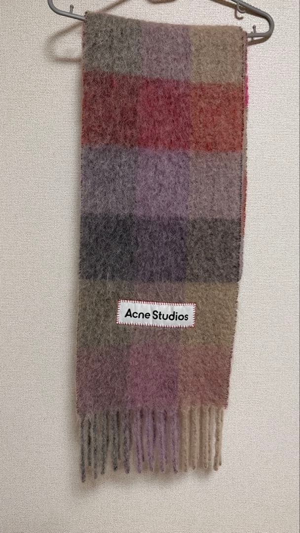 (正規品)Acne Studios モヘアチェックスカーフ
