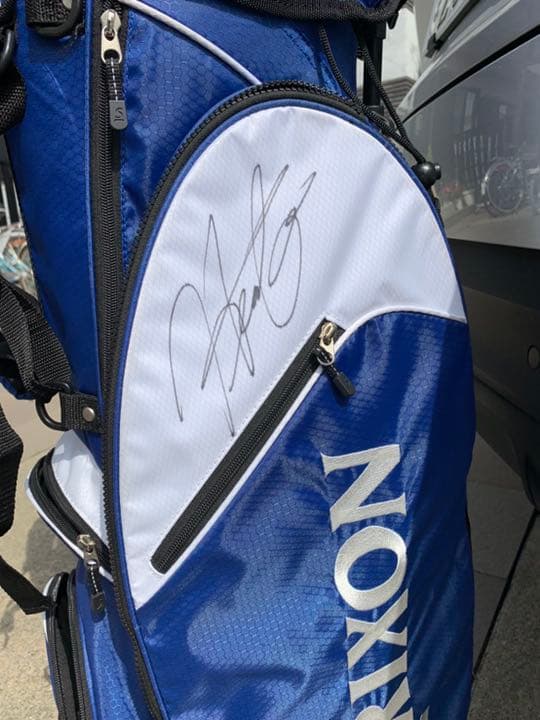 松山英樹使用のサイン入りキャディバッグ